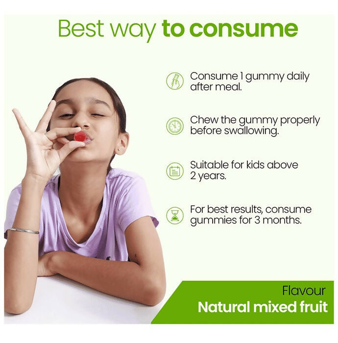 Zingavita DHA Multivitamin Gummies with Honey for Kids (2+ yrs) - Mixed Fruit | Swadesiicart