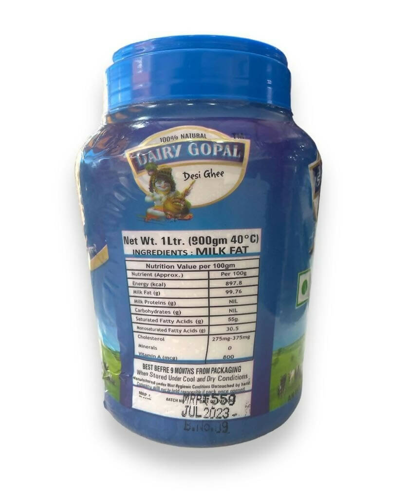 Dairy Sagar Gopal Pure Desi Cow Ghee | 100% Pure Cow Ghee | Organic, Natural & Healthy Ghee - Swadesiicart