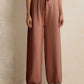 trueBrowns Peach Woollen Flared Pants | Swadesiicart