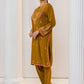 HOUSE OF KARI Floral Embroidered Chikankari Kurta With Palazzo | Swadesiicart