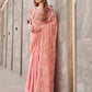 Tikhi Imli Peach Abstract Woven Design Half And Half Saree | Swadesiicart