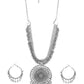 Cardinal Oxidized Silver-Toned Long Jewellery Set - Swadesiicart