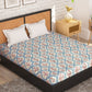 Story@home Cream-Coloured & Pink Floral Microfiber 180 TC Queen Bedsheet & 2 Pillow Covers - Swadesiicart