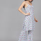 Aks Floral Printed Regular Kurta With Sharara