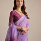 Vishnu Weaves Women's Lavender Muga Cotton Woven Saree with Blouse - Swadesiicart