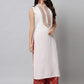 Kalini Women White Embroidered Thread Work Kurta - Swadesiicart