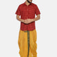 Sethukrishna Men Mustard Yellow Solid Readymade Dhoti Pant | Swadesiicart