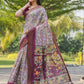 Tikhi Imli Floral Printed Zari Ready to Wear Saree | Swadesiicart