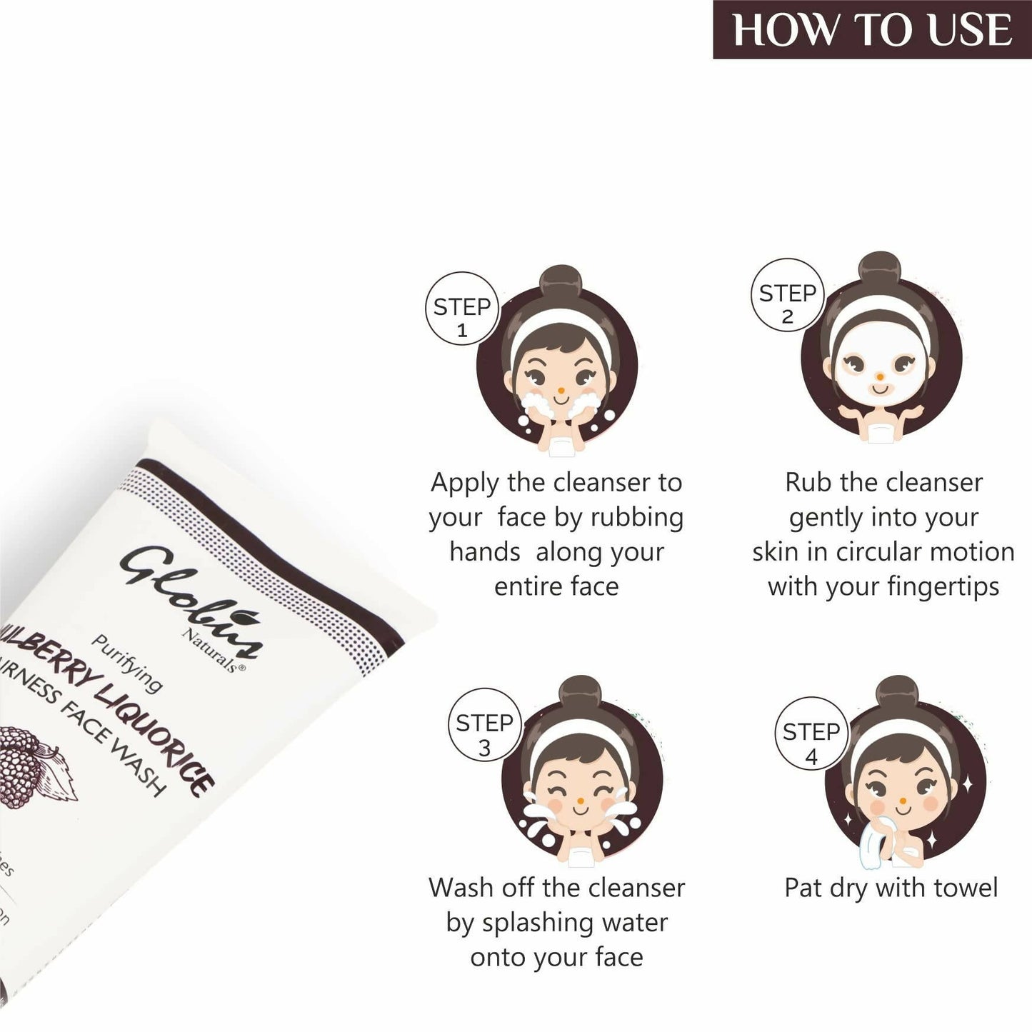 Globus Naturals Mulberry Liquorice Fairness Face Wash - Swadesiicart