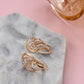 Shining Diva Gold-Polished Rose Zircon Earrings - Swadesiicart