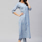 Kalini Floral Printed Notch Collar Kurta with Trousers - Swadesiicart