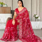 Tikhi Imli Floral Embroidered Chiffon Heavy Work Saree | Swadesiicart