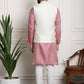 Sojanya Woven Design Mandarin Collar Kurta with Churidar & Nehru Jacket | Swadesiicart