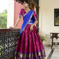 Lorenvalley Ranipink Cotton Silk Weaving Work With Paithani Concept Lehenga Choli | Swadesiicart