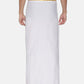 Sethukrishna White Solid Readymade Cotton Dhoti For Men | Swadesiicart