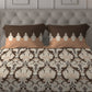 MYTRIDENT Brown White Ethnic Motifs Cotton 144 TC Queen Bedsheet With 2 Pillow Covers - Swadesiicart