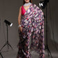 Tikhi Imli Floral Printed Satin Saree | Swadesiicart