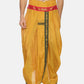 Sethukrishna Men Mustard Yellow Solid Readymade Dhoti Pant | Swadesiicart