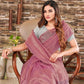 Tikhi Imli Supernet Party Ready to Wear Saree | Swadesiicart