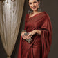 Saree Mall Maroon Woven Design Zari Silk Blend Banarasi Sarees | Swadesiicart