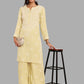 ADA Ethnic Motifs Embroidered Regular Chikankari Kurta with Palazzos | Swadesiicart