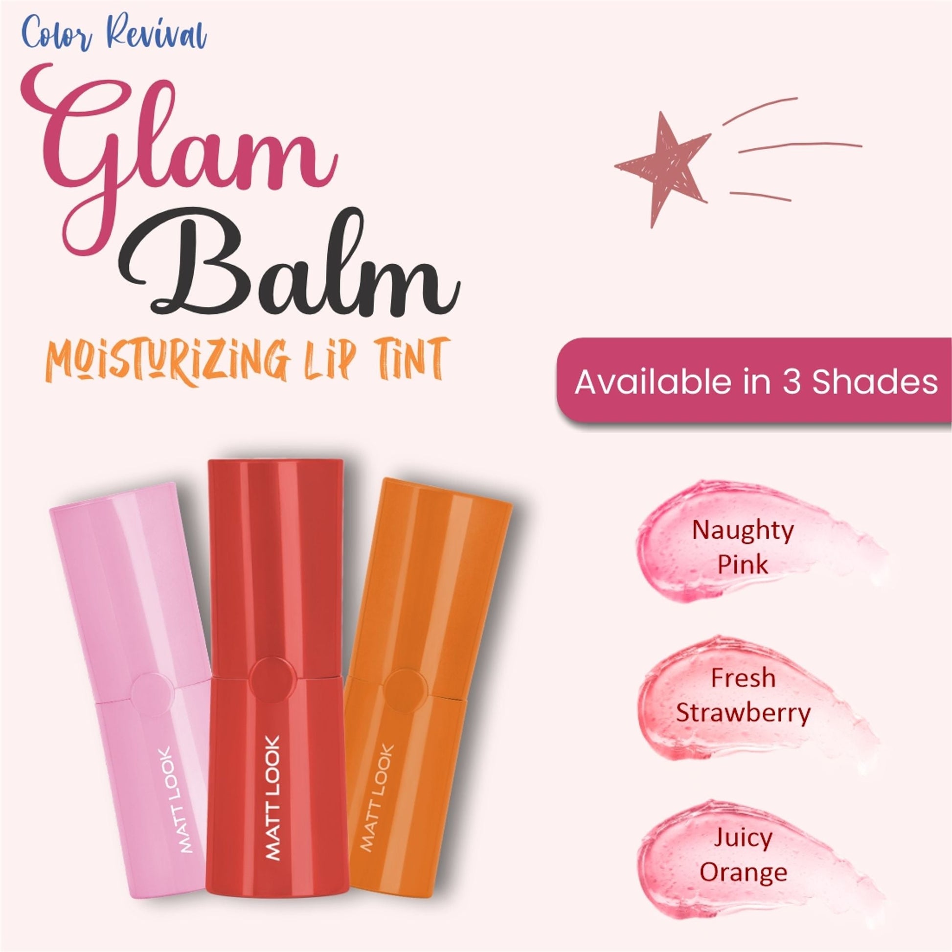 Matt Look Color Revival Glam Balm Moisturizing Lip Tint - Swadesiicart