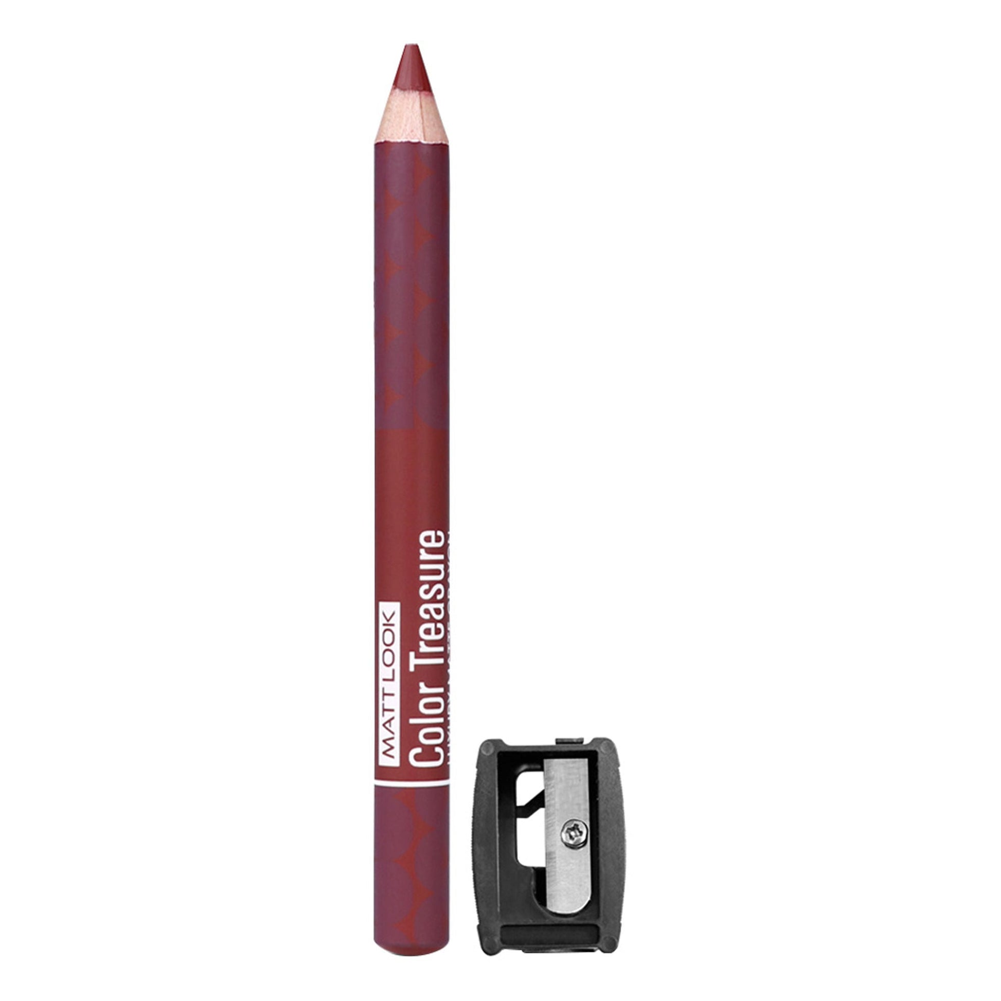 Matt Look Color Treasure Luxury Matte Lip Pencil Crayon - 04 Loveable Wine - Swadesiicart