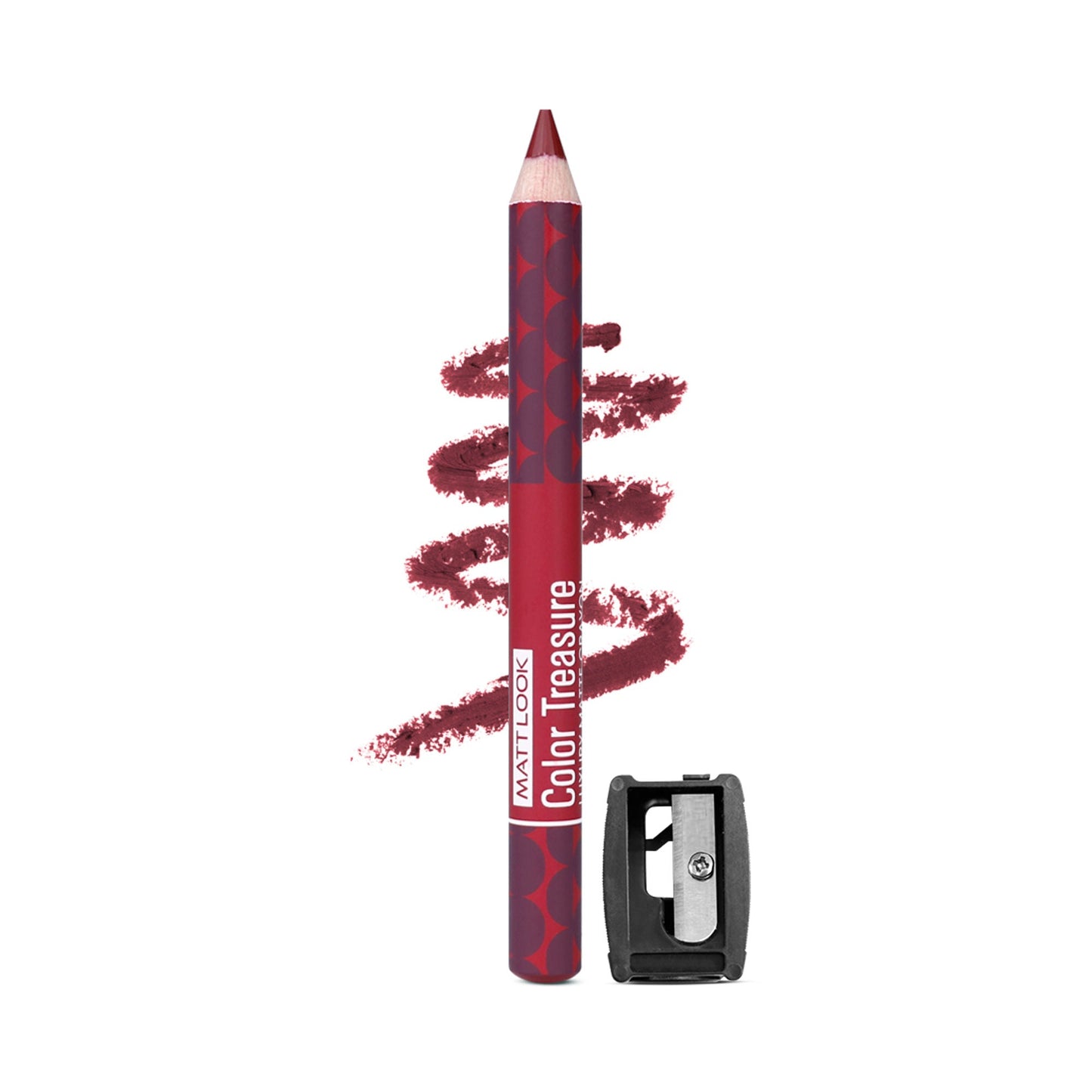 Matt Look Color Treasure Luxury Matte Lip Pencil Crayon - 06 Pure Hollywood - Swadesiicart
