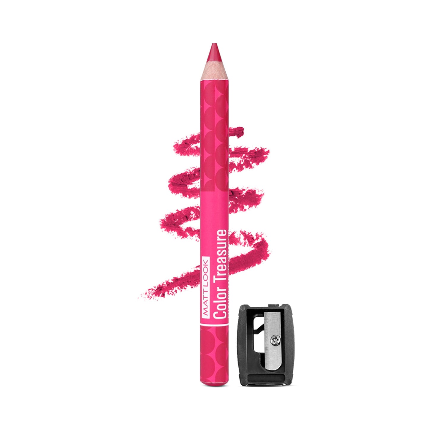 Matt Look Color Treasure Luxury Matte Lip Pencil Crayon - 08 Magenta Flash - Swadesiicart