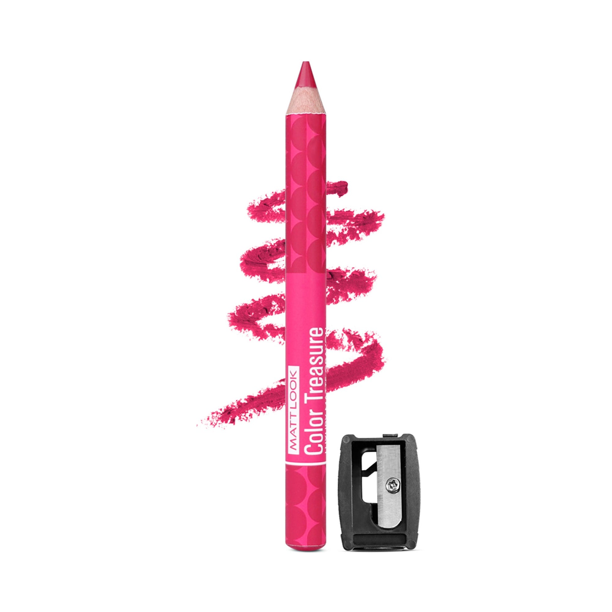 Matt Look Color Treasure Luxury Matte Lip Pencil Crayon - 08 Magenta Flash - Swadesiicart