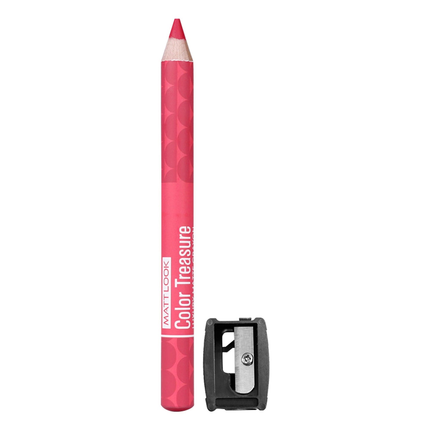 Matt Look Color Treasure Luxury Matte Lip Pencil Crayon - 09 Fuchsia Fever - Swadesiicart