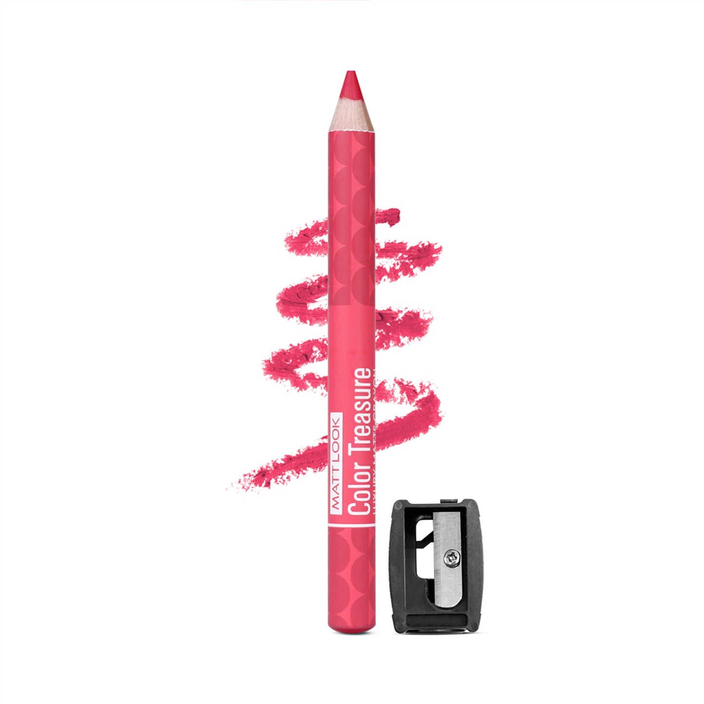 Matt Look Color Treasure Luxury Matte Lip Pencil Crayon - 09 Fuchsia Fever - Swadesiicart