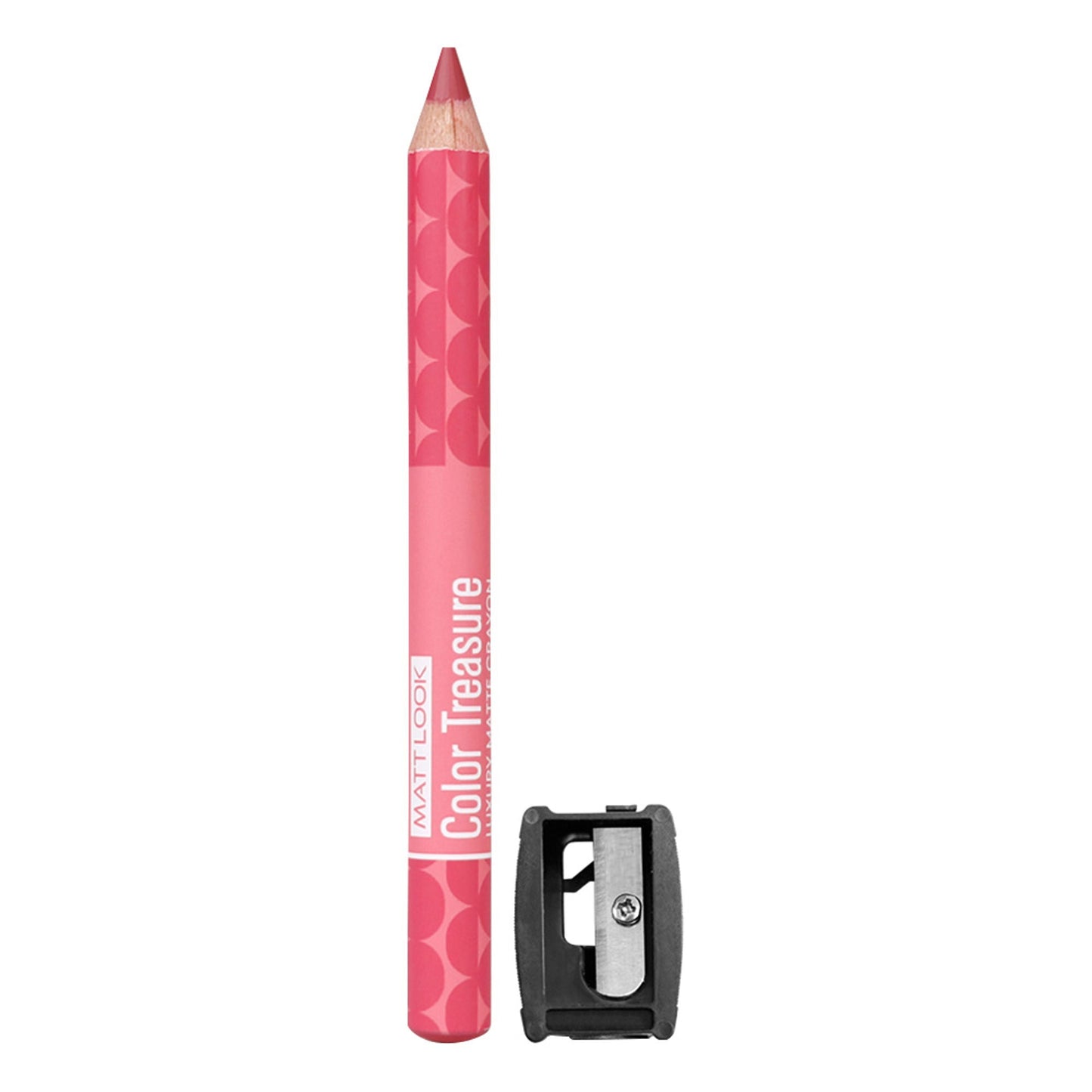 Matt Look Color Treasure Luxury Matte Lip Pencil Crayon - 12 Charming Pink - Swadesiicart