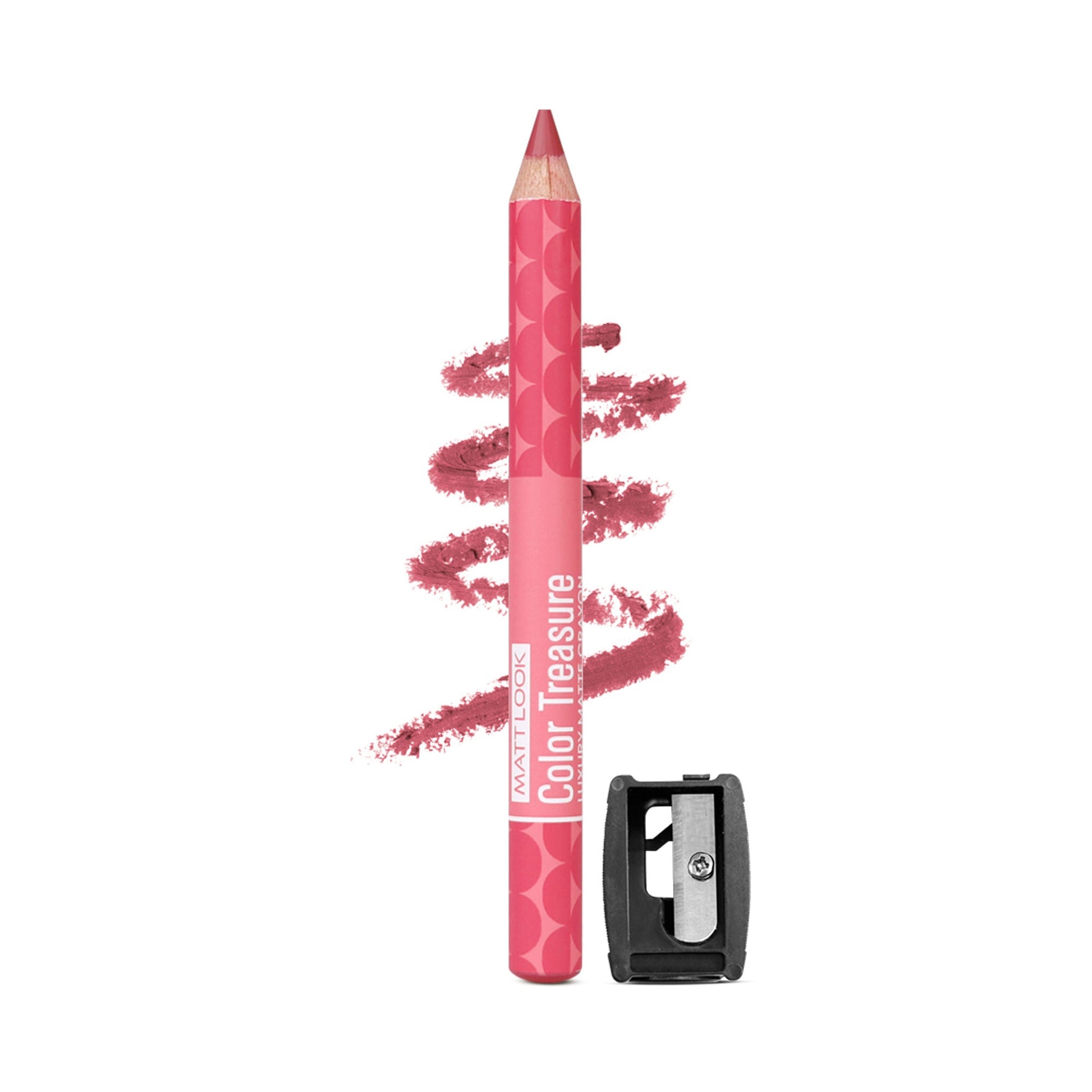 Matt Look Color Treasure Luxury Matte Lip Pencil Crayon - 12 Charming Pink - Swadesiicart
