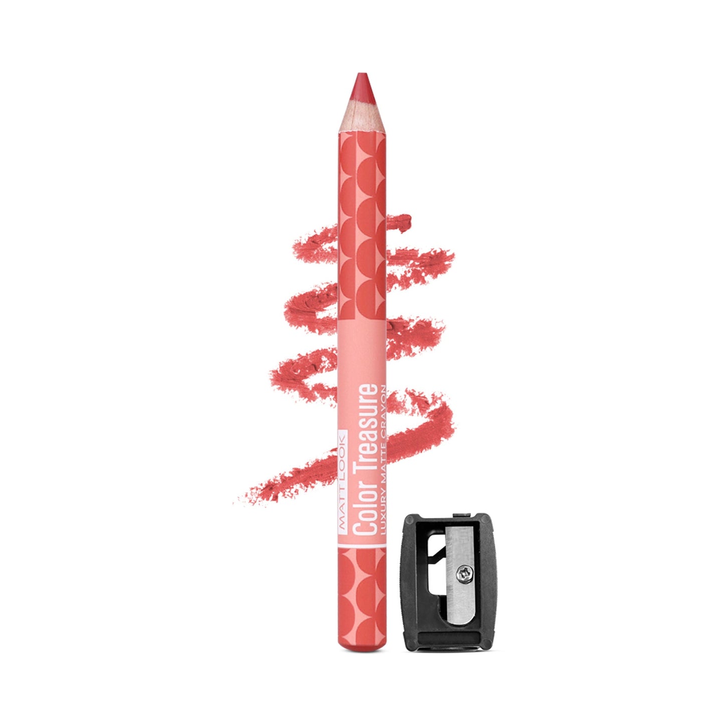 Matt Look Color Treasure Luxury Matte Lip Pencil Crayon - 13 Candy Peach - Swadesiicart