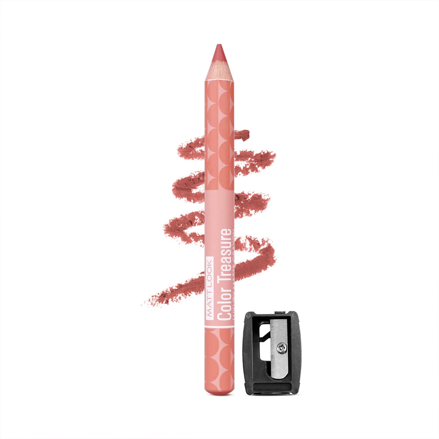 Matt Look Color Treasure Luxury Matte Lip Pencil Crayon - 14 Natural Nude - Swadesiicart