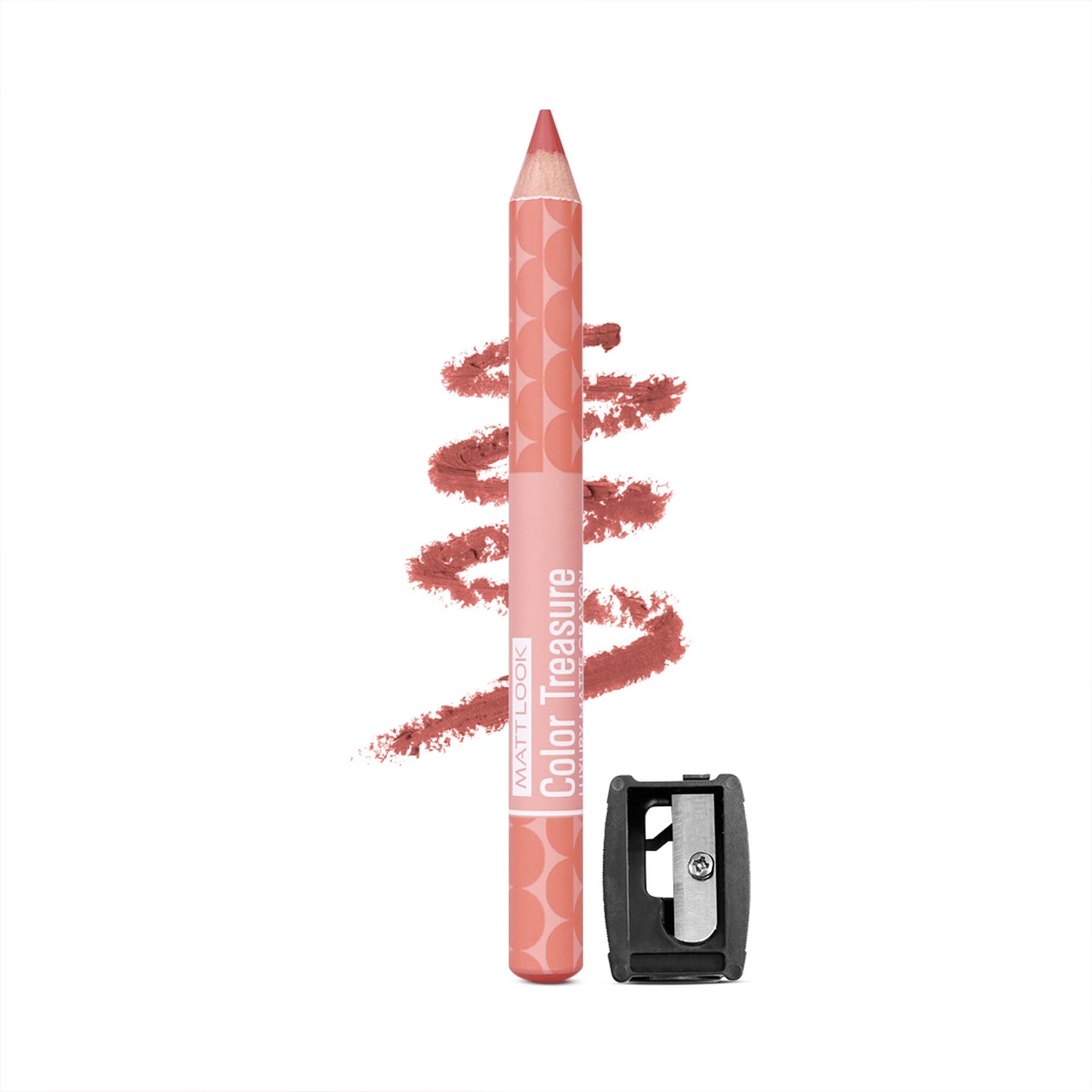 Matt Look Color Treasure Luxury Matte Lip Pencil Crayon - 14 Natural Nude - Swadesiicart