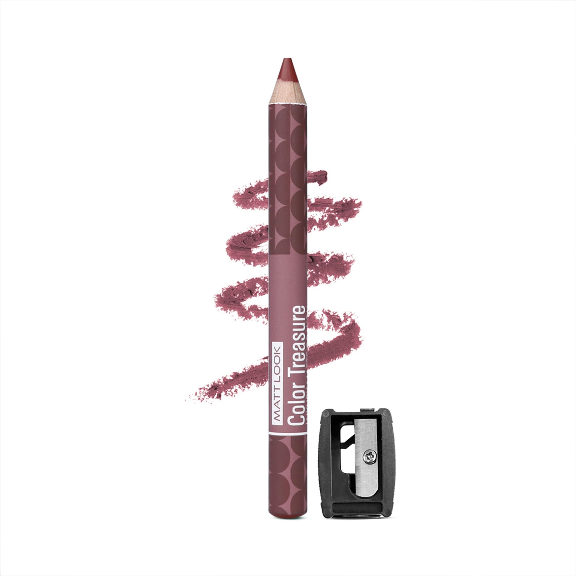 Matt Look Color Treasure Luxury Matte Lip Pencil Crayon - 15 Glazed Mauve - Swadesiicart