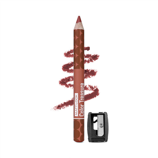 Matt Look Color Treasure Luxury Matte Lip Pencil Crayon - 16 Clay Crush - Swadesiicart