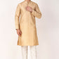 Brown Art Silk Woven Designer Men's Rajwadi Kurta Set - Mahotsav