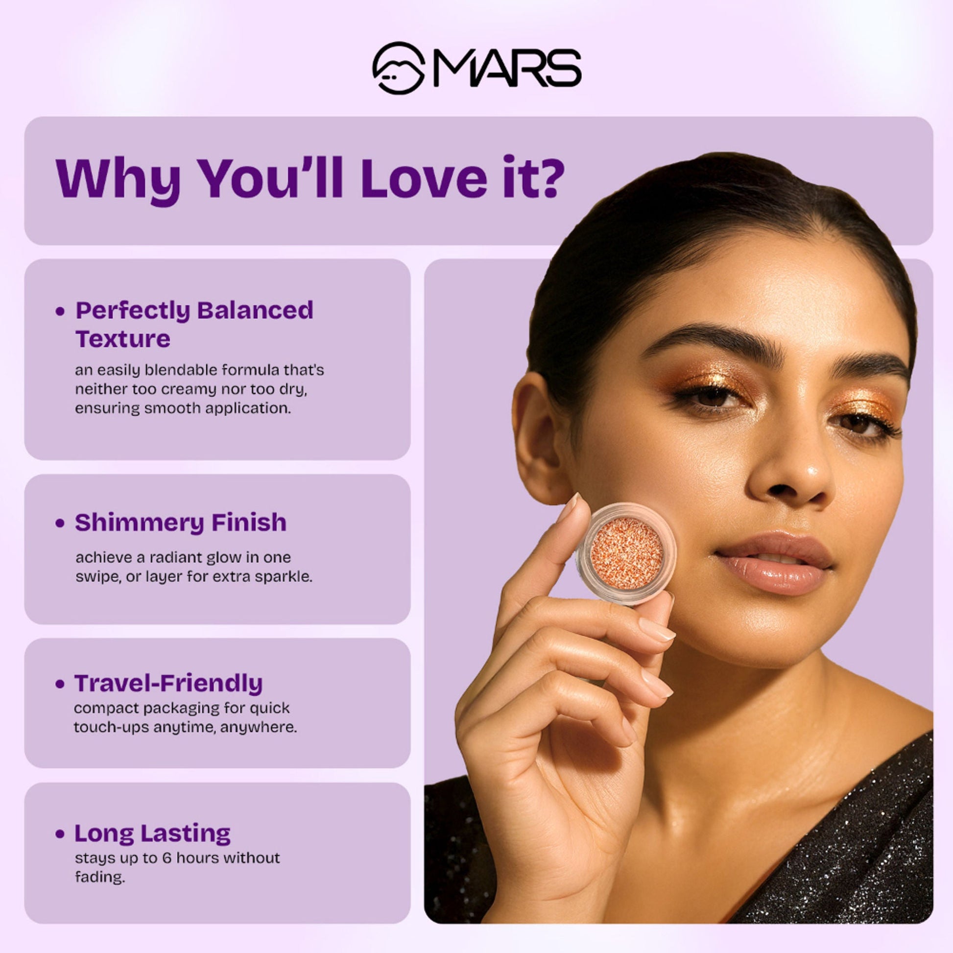 MARS Cosmetics Starlit Pot Eyeshadow - 04 - Swadesiicart