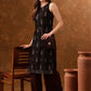 Anouk Black Ethnic Motifs Printed Sleeveless Straight Kurta - Swadesiicart