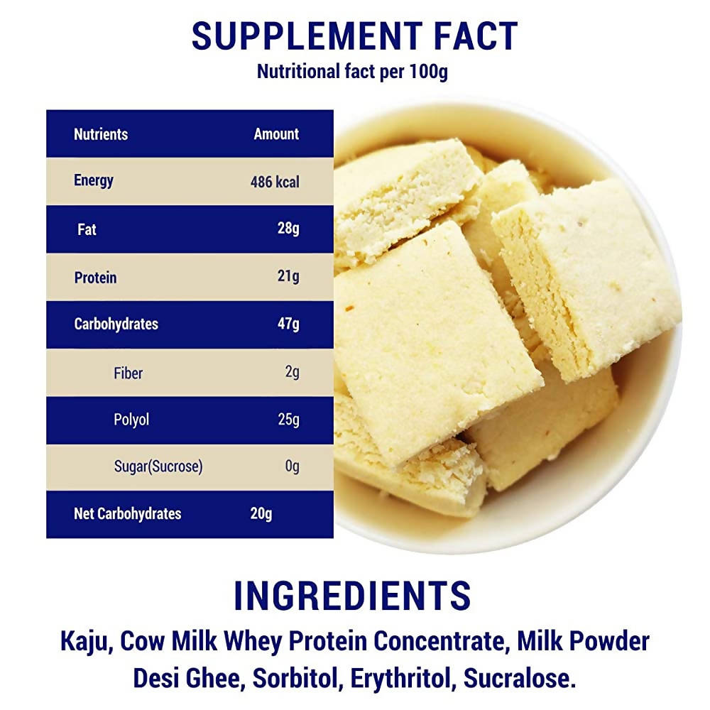 Diabexy Desi Ghee Sugar Free Kaju Barfi for Diabetics | Swadesiicart
