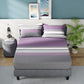 Nautica Bradford Purple & Grey Striped 160 TC Pure Cotton King Bedsheet & 2 Pillow Covers - Swadesiicart