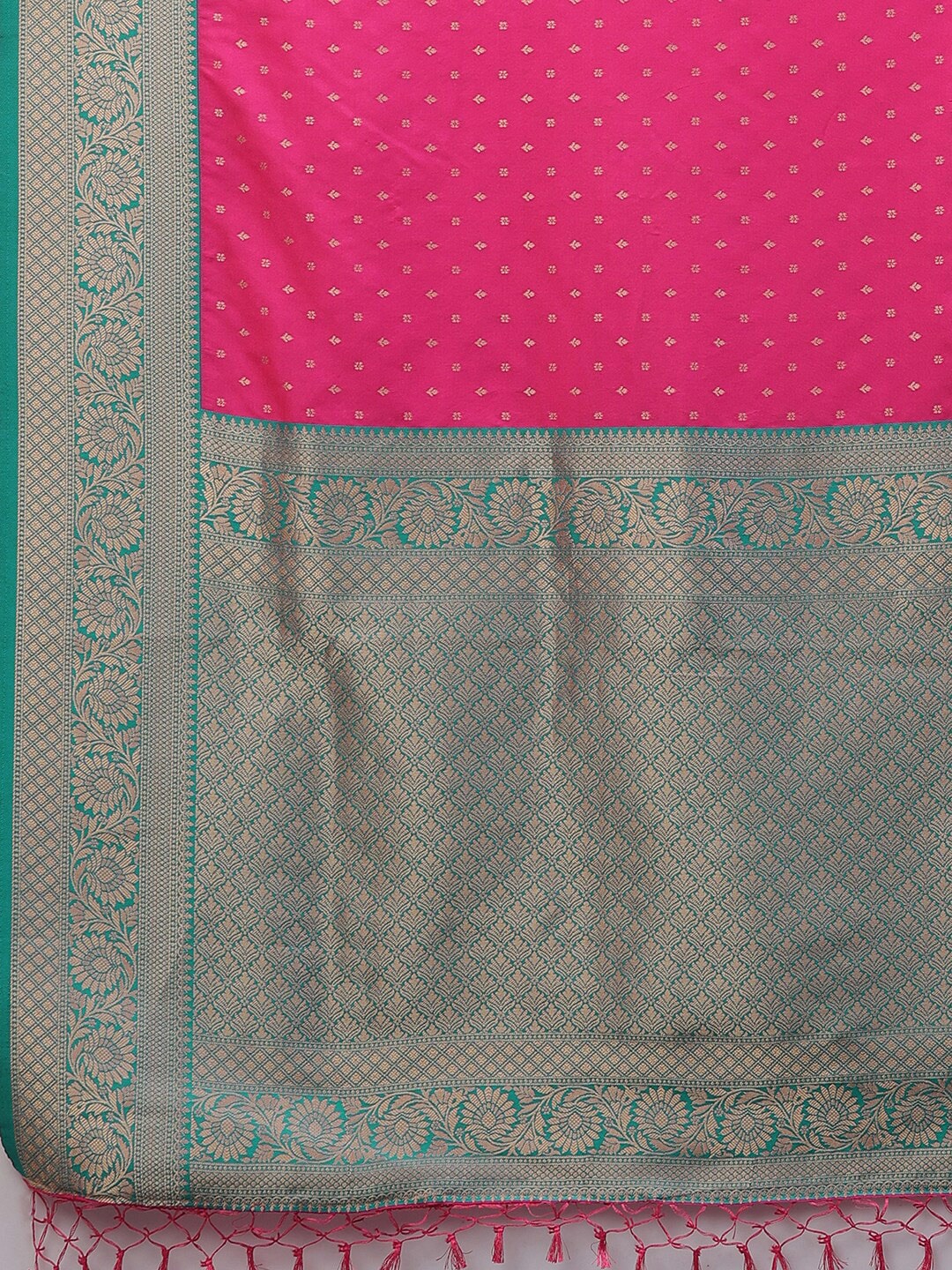 Mitera Floral Woven Design Zari Banarasi Saree | Swadesiicart