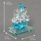 eCraftIndia SkyBlue and Transparent Double Sided Crystal Car Ganesha Showpiece - Swadesiicart