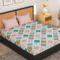 Story@home White & Peach-Coloured 180 TC Queen Bedsheet With 2 Pillow Covers - Swadesiicart