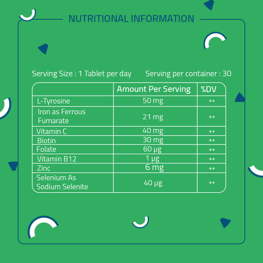Laurik L-Tyrosine Support Cognitive Health Tablets | Swadesiicart