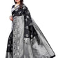 Vamika Banarasi Jacquard Weaving Black Saree (AMEE BLACK) | Swadesiicart