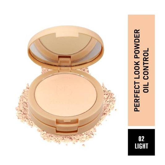 Matt Look Perfect Look 2 In 1 Formula Oil Control Powder - Light - Swadesiicart